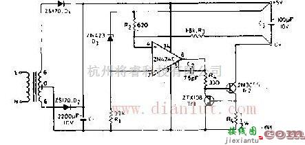 电源电路中的5V/0.5A电源电路原理图  第1张