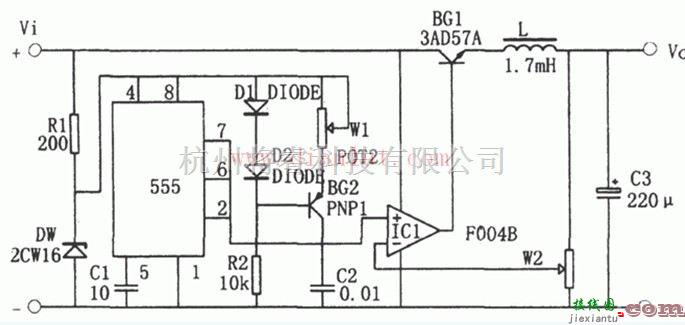 电源电路中的555构成的升压型开关稳压电源电路设计  第1张