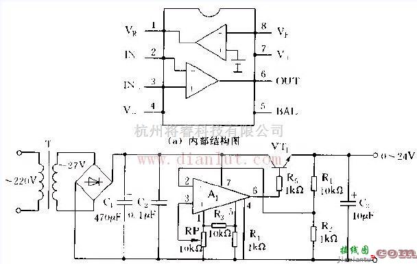 电源电路中的采用LM10构成的稳压电源电路  第1张