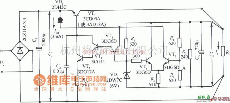 电源电路中的采用晶体管制作12V集电极输出稳压电源  第1张