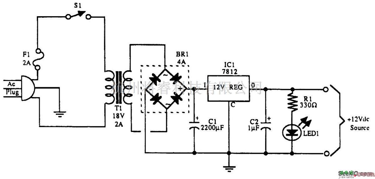 电源电路中的12V直流稳压电源
  第1张