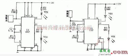 电源电路中的基于4047的单稳态脉冲触发开关电路  第1张