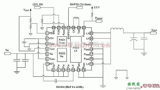 电源电路中的基于SiC414的降压电源稳压电路  第1张