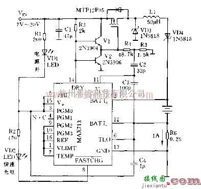 电源电路中的基于MAX713芯片设计开关型快速充电器电路  第1张