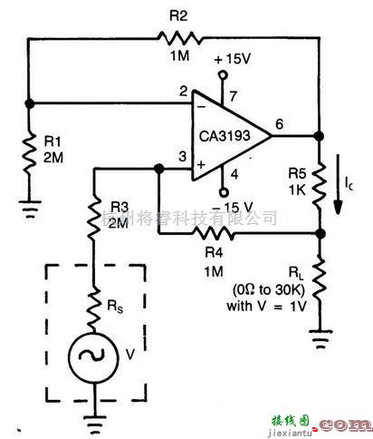 电源电路中的采用精密运算放大器CA3193的双边电流源电路  第1张