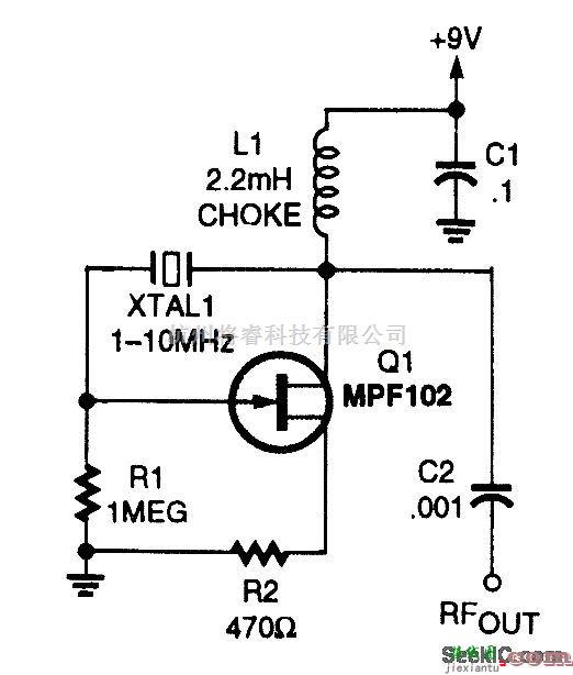 基础电路中的场效应管石英晶体振荡器  第1张