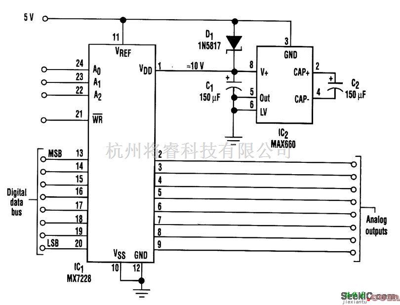 基础电路中的八进制D/A转换器  第1张