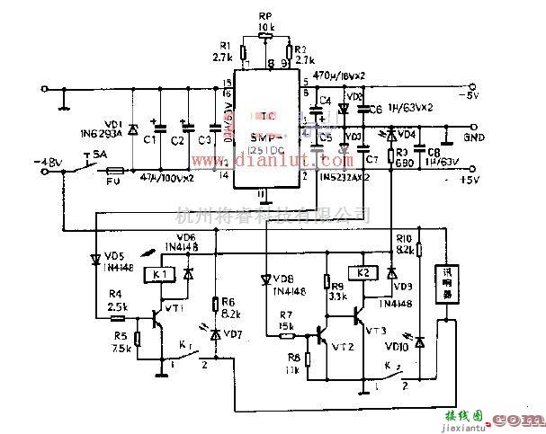 电源电路中的基于集成模块的双极性输出稳压电源电路  第1张