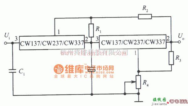 电源电路中的CW137组成的跟踪式集成稳压电源电路及说明  第1张