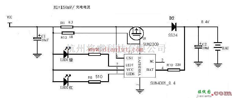 电源电路中的采用PMOS晶体管作为调整管的充电电路  第1张