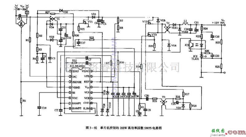 电源电路中的介绍单片机控制的200W高功率因数SWPS电路  第1张