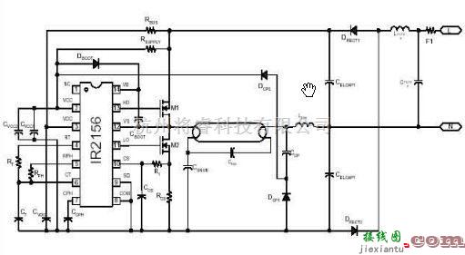 电源电路中的基于IR2156萤光灯集成电路的电子镇流器  第1张