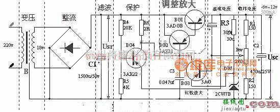 电源电路中的连续可调型简易稳压电源电路  第1张