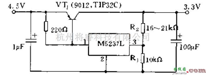 电源电路中的基于M5237L芯片设计输出1A/3.3V的稳压电源电路  第1张