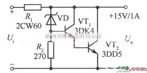 电源电路中的15V/1A并联稳压电源电路  第1张