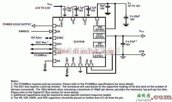 电源电路中的运用ZL9101M的DC电源应用电路  第1张