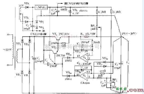 电源电路中的基于运放CA3240控制的恒压恒流电路  第1张