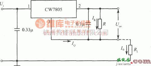 电源电路中的稳压器7805构成的输出电流可调的恒流源电路  第1张