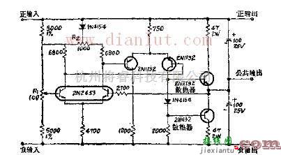 电源电路中的由单极性电源转换为双极性电源的稳压器电路  第1张