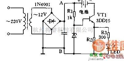 电源电路中的单管恒流充电器的电路图  第1张