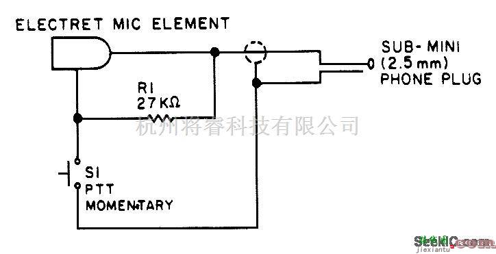 音频电路中的简单的收发器外接麦克风电路  第1张