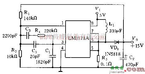 电源电路中的基于LM3578A的升压稳压器电路  第1张