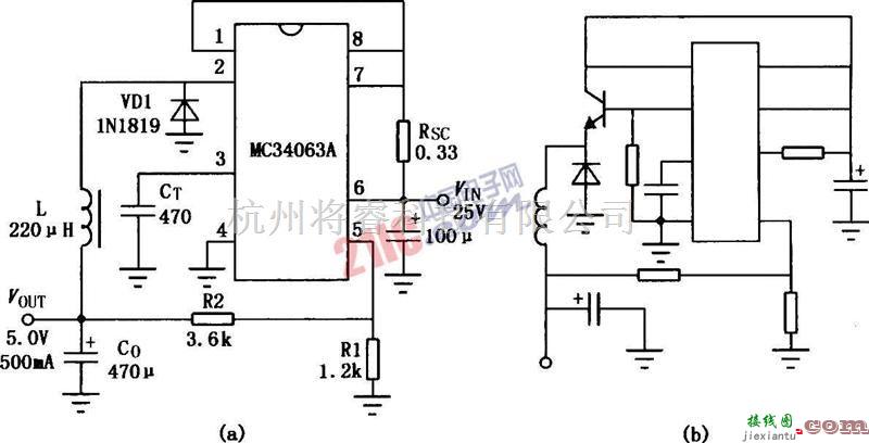 电源电路中的基于MC3406A的DC-DC集成变换器电路  第2张