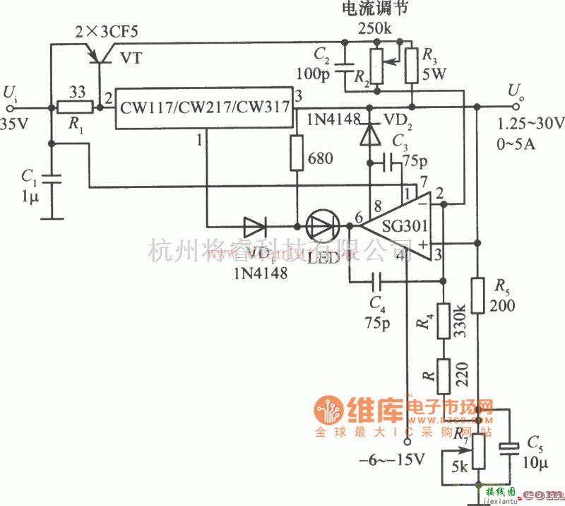 电源电路中的采用CW117构成的恒压恒流电源电路  第1张