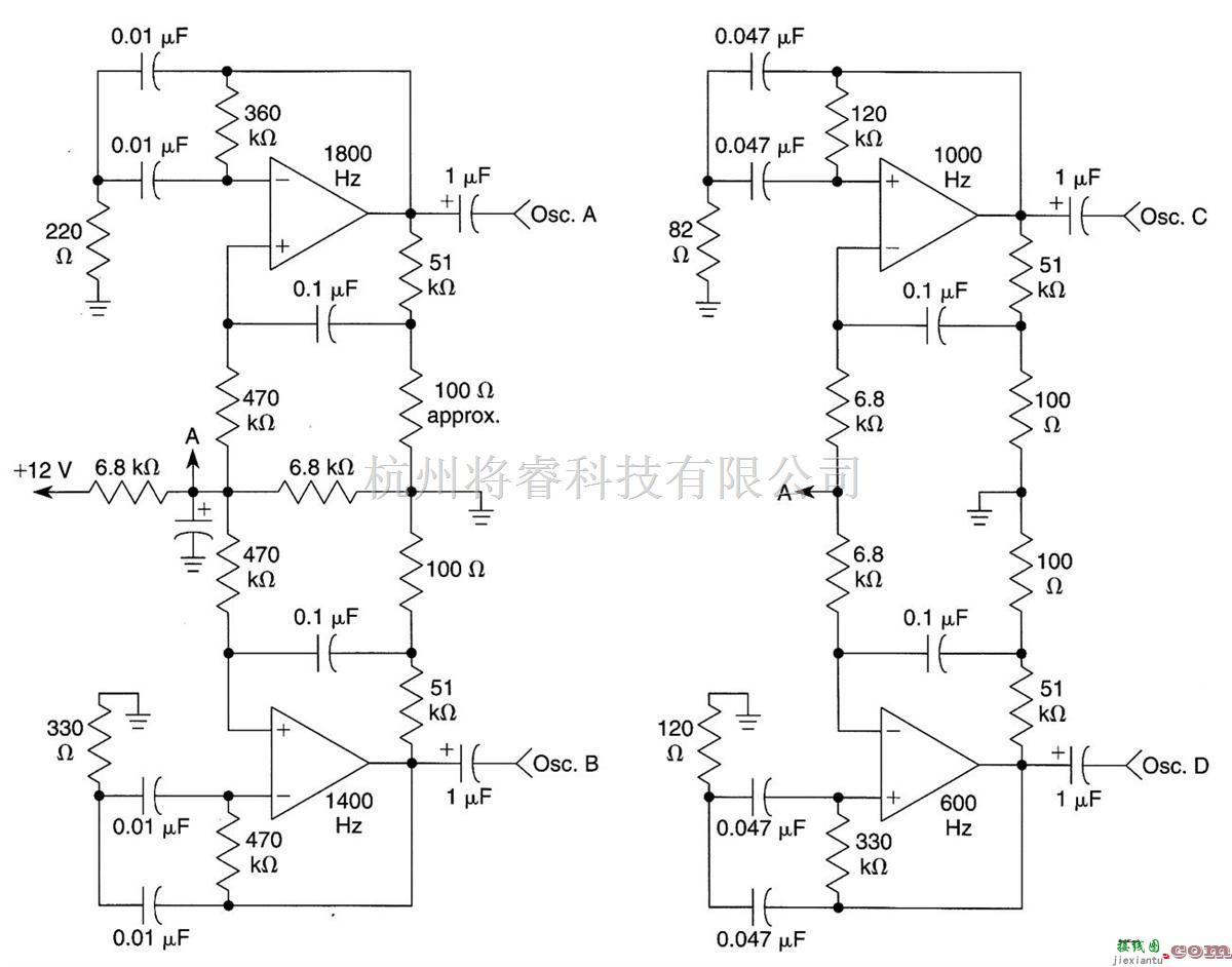 基础电路中的四音调振荡器  第1张