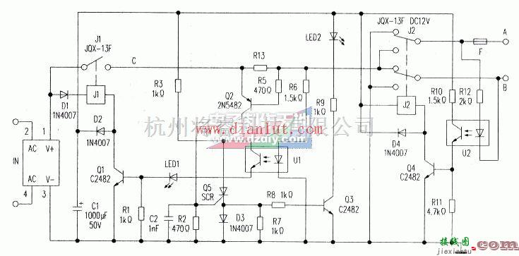 电源电路中的带有识别电池极性的蓄电池充电器电路  第1张