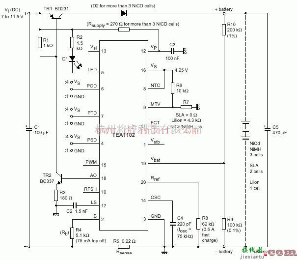 电源电路中的含TEA1102芯片的充电器  第1张