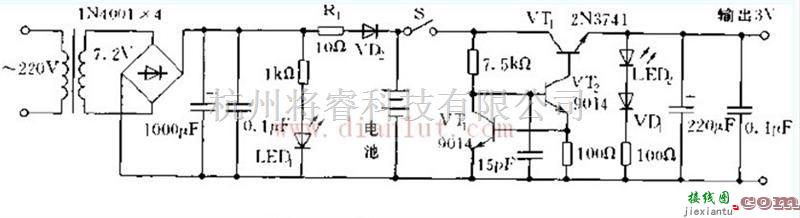 电源电路中的低压差稳压器的电路图  第1张