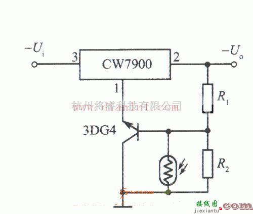 电源电路中的CW7900构成的光控稳压电源  第1张