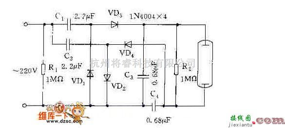 电源电路中的倍压整流电子整流器的电路图  第1张