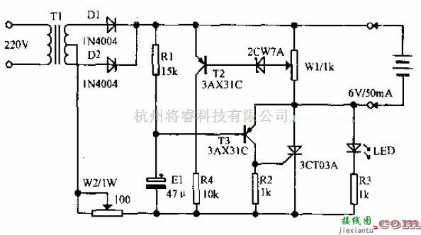 电源电路中的定压式镍镉电池充电器  第1张