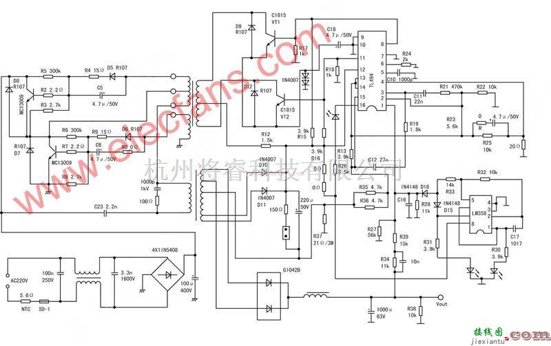 电源电路中的基于TL494的电动车充电器电路  第1张