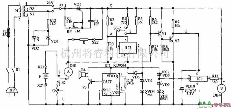 电源电路中的电瓶安全充电报讯器  第1张