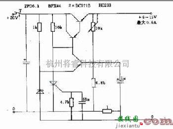 电源电路中的带电子过载保护功能的串联稳压电路  第1张