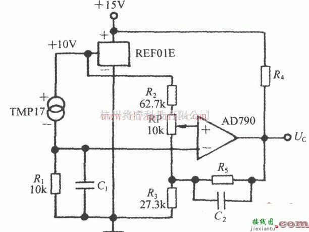 电源电路中的基于AD790的可调式恒温控制器电路  第1张