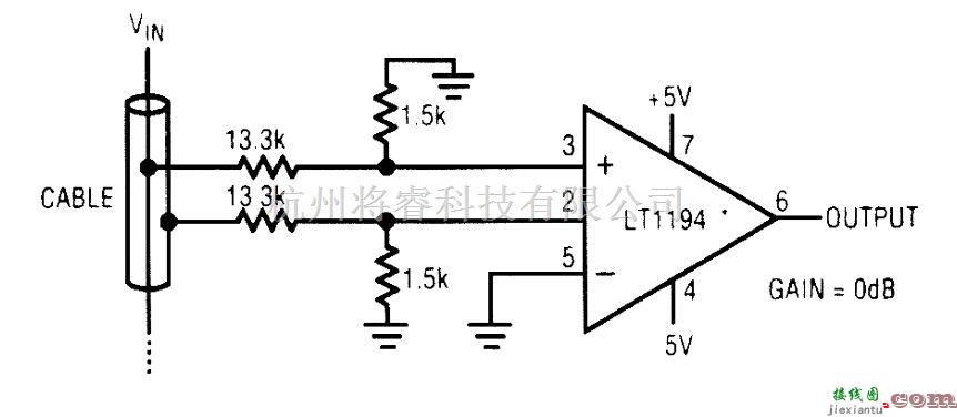 线性放大电路中的差分视频环通放大器  第1张