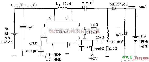 电源电路中的采用LT1307构成的恒流充电电路  第1张