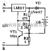 电源电路中的基于LM317芯片设计限流型电池充电器电路  第1张