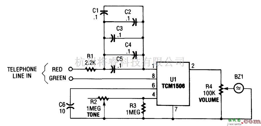 控制电路中的电话铃声转换器  第1张