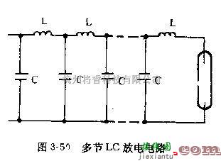 电源电路中的提供近似矩形光脉冲的多节LC放电网络电路  第1张