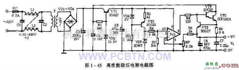 电源电路中的基于运放741制作高性能稳压电源  第1张