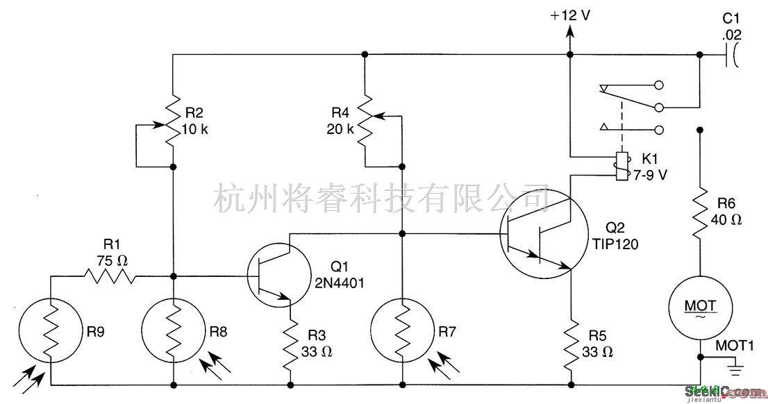 太阳能电池阵列太阳跟踪电路  第1张