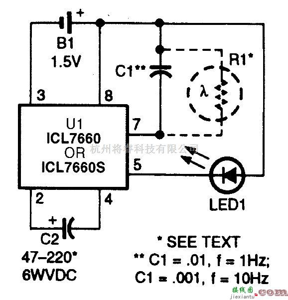 LED电路中的LED闪光器  第1张