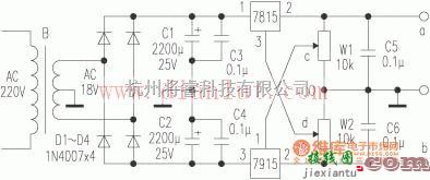 电源电路中的连续可调双稳压电源电路  第1张