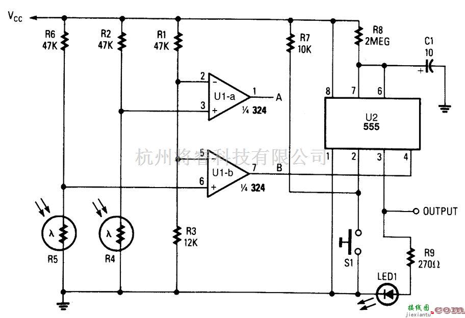 控制电路中的光控单稳电路  第1张
