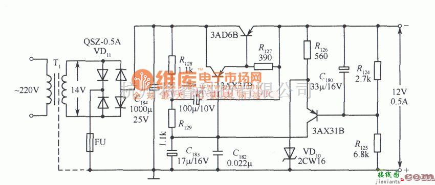 电源电路中的12V稳压器电路之四  第1张